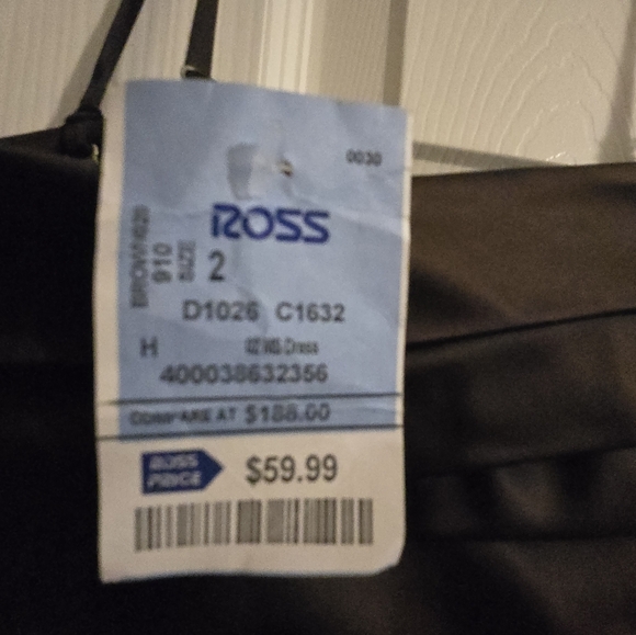 New Calvin Klein Choclate Brown Ribbon Dress Size 2 - Picture 5 of 10